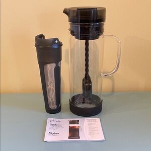 Indigo Primula MyBev Black Cold Brew Coffee Maker with Brewing Filter Core
